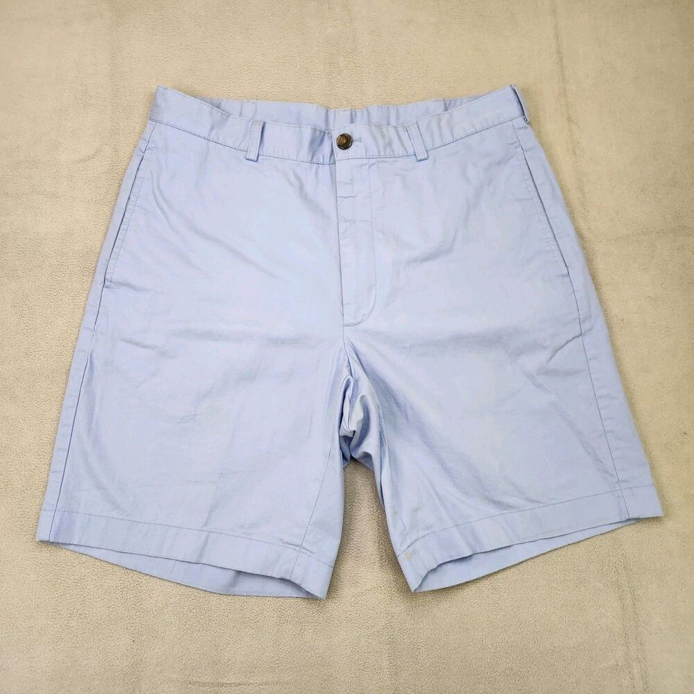 Brooks Brothers 346 Shorts Men's 34 Light‎ Blue Chino Cotton Casual Preppy 9"